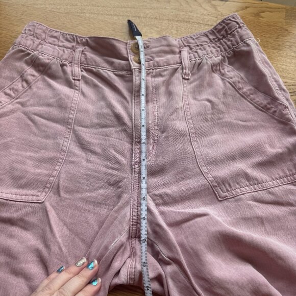 American Eagle Pink Slouchy Pants NO BELT Size 8 Short - Picture 13 of 14